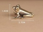 Brass Frog Animal Statue Small Sculpture Tabletop Figurine Home Decor Gifts