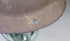 Us Ww1 Doughboy Brodie Helmet  Reject Red Stripe Punched Hole W  Liner   Strap 