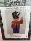 Two Vtg Nos Caron Christmas Latch Hook Rug Kits Toy Soldier   Bells 20  X 27  Ea