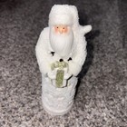 Yankee Candle 8in Santa Lantern Light Holder White  No Box 