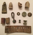 Civil War Era Dug Relics - Union Button  54 Burnside Cartridge  Csa Bullet