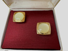 Vintage Nos Hickok Men s Gold Tone Square Cufflinks W original Box
