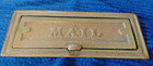 Vintage Brass Letter Door Mail Postal Slot Hardware   Inside Plate