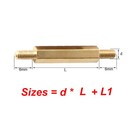 M3 M4 Brass Standoff Male To Male Studs Pillar Spacer Screws Threaded Connector