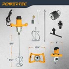 Electric Mortar Mixer     13amp 1600w Dual Handheld Cement Mixer With 2-speed C   