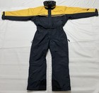 Columbia One Piece Snowsuit Black yellow Ski Suit Snow Bib Size Large