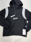 Air Jordan 1 4 Zip Water Resistant Nylon Pullover Jacket Boys L Black Nwt  105