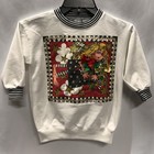Vtg Zoodles Girls 3t Christmas Outfit Angel Bows Oversized Sweater B w Leggings