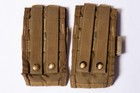 2-pack Usmc Molle Ii 5 56 Double Magazine Pocket Pouch Coyote Brown