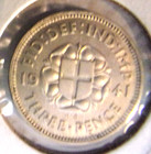 1941 Great Britain 3 Pence Silver Coin - Km 848 - Better Grade