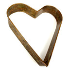 Vtg Heart Copper Cookie Cutter 6  Riveted Rolled Edge Handmade