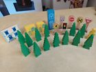 Lot Of 24 Wooden Train Set Pieces Signs Brio Thomas   Friends Melissa   Doug