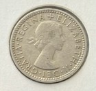 1956 Uk Great Britain Sixpence Six Pence 6
