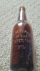 Clean 1902-24 Stevens Point Brewery Amber Glass Beer Bottle - Stevens Point Wi