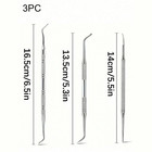 3pcs Ingrown Toenail Tool Kit Stainless Steel  Double Sided Pedicure File Lifter
