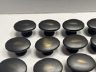 Vintage Lot  22  Nos Heavy Dark Antique Brass Oval Drawer cabinet Fixed Knobs 