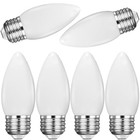 6 Pack E26 B11 Led Candelabra Bulbs   2w Dimmable Frosted Candle Light 