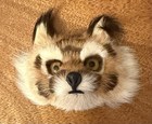Vintage Bobcat wildcat linx Fur Pin Brooch 3 Inches
