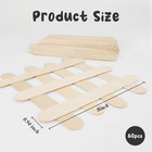 60 Pcs 8    Jumbo Popsicle Sticks For Crafts  Large Tongue Depressors Wood  Craft