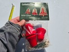 Leewards Cathedral Bell Flocked Red Vintage Sequin Bead Christmas Ornament Kit