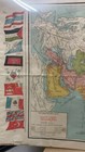 Turkish 1927 Huge Map   Flags Asia Saudi Arabia Persia India China Japan Vietnam