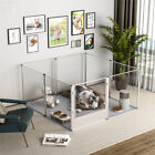 Tall 32inch Clear Acrylic Dog Playpen Fence Large Pet Whelping Pen Box Kennel Xl
