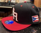 Puerto Rico Snapback Black Cap Hat Gorra Red Bill World Baseball Classic Pr Flag