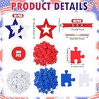 16 Sets Diy 4th Of July Wreath Craft Kit Patriotic Red Blue white red Star