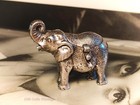 Elephant Tiny Silver Tone-5cm-vintage Pill Box-1b