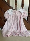 Vintage    b t  Kids    Girls Toddler Dress - Pink Gingham Embroidered Floral Collar
