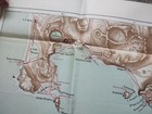 1903 Original Antique Map Showing The Coastline Around Naples  Italy