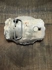 Vintage Harley Davidson Bar And Shield Logo Raised Black Gold Brass Belt Buckle