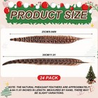 24 Pcs 10-12 In Long Pheasant Feathers For Christmas Tree 25-30cm
