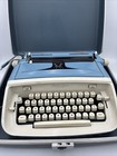 Royal Aristocrat Vintage Antique Portable Typewriter W  Case Retro Blue Working