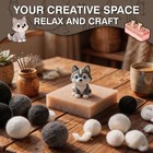 Alaskan Malamute Needle Felting Kit - Diy Felt Animal Crafting Set