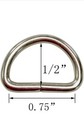 50 Pack Of Metal D Rings Heavy Duty 3 4 Inch D-rings For Sewing  Keychains  B   
