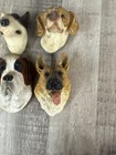 Vintage Fridge Magnets 3d Lot Of 4 Dogs St Bernard Bull Terrier German Shepard
