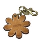 Coach Keychain Keyring Charm Flower Signature Bag Ladies Canvas Used Ne51-0
