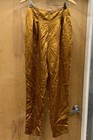 Vintage Betsey Johnson Punk Label Gold Silky Pants Size Medium Made In Usa