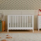 Baby Crib 4-in-1 Convertible Scallop Design White Davinci Sammy M27801w