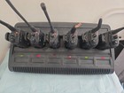  6  Motorola Ht1250 Ls  Two Way Radio W 6-bay Impres Wpln4197a Charging Station 
