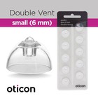 Oticon Minifit Bass Double Vent 6mm   0 24 Inches - Small 10 Domes  Genuine    