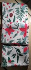 Geometry 18 x30  Kitchen Tea Towel - Woodland Poinsettia 