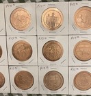 Franklin Mint Bronze Medals 18 Total History Of Us