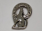 Silvertone Howling Wolf Lapel Tack Pin