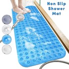 Extra Large Bath Mat Non Slip Bathtub Anti Mold Strong Suction Rubber Shower Mat