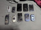 Lot Of 10 Cell Phones Non Working Mostly For Parts