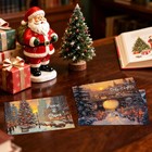 80pcs Vintage Christmas Cards 4x6  Retro Winter Snow Scene Blank Greeting Set