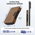Pop Up Credit Card Holder Rfid Wallet For Men Aluminum Case Leather Slots Gift