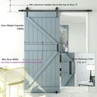 6 6 Ft Heavy Duty Sliding Barn Door Hardware Track Kit For 36  40  Single Door